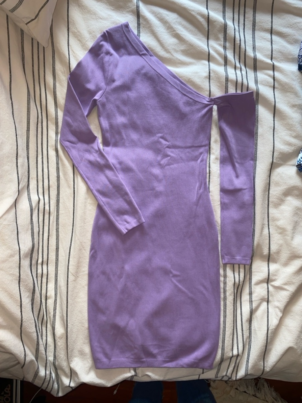 L’Agence One-Shoulder Lilac Bodycon Dress